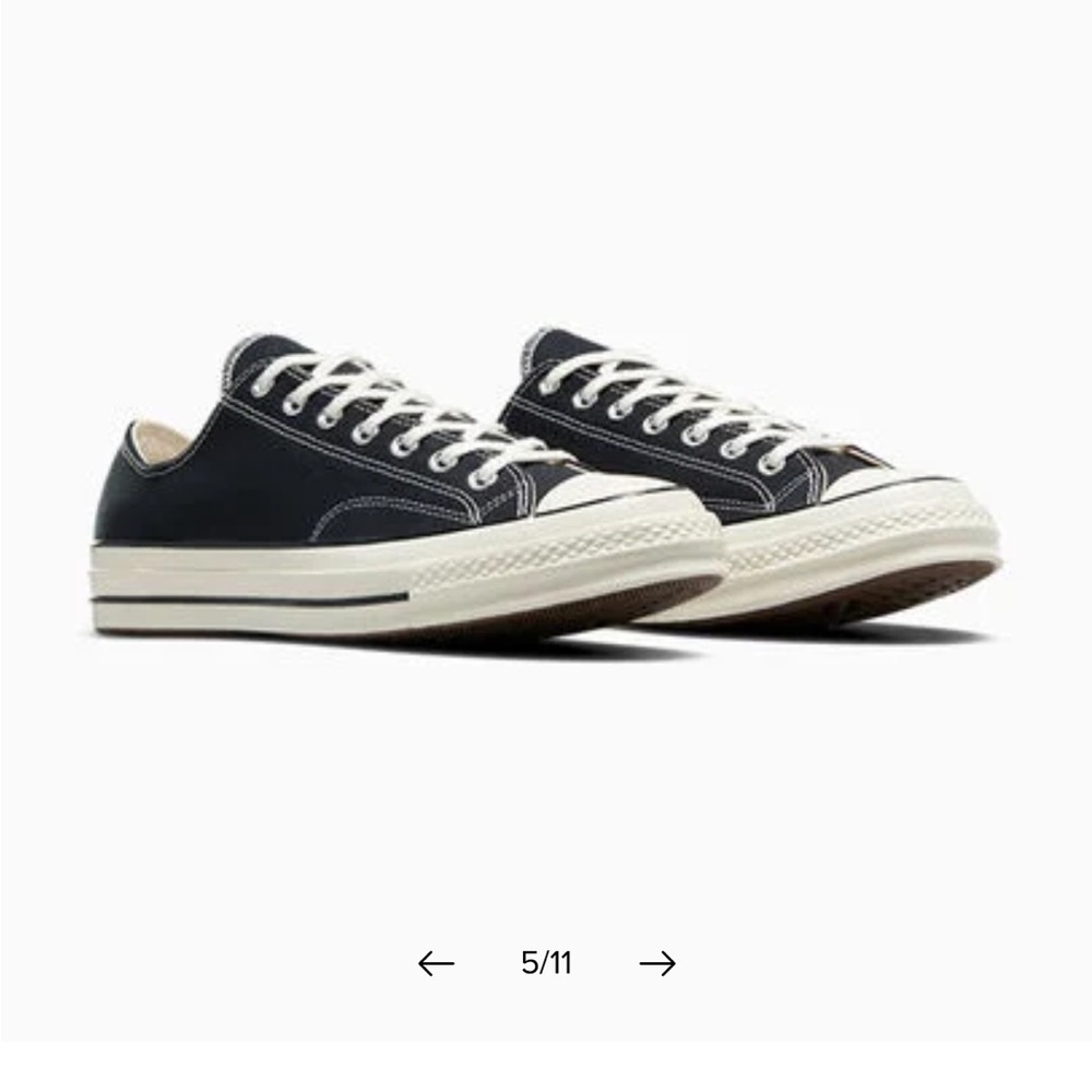 Converse Low-Top Canvas Sneakers - Black and White - Women's size 9.5